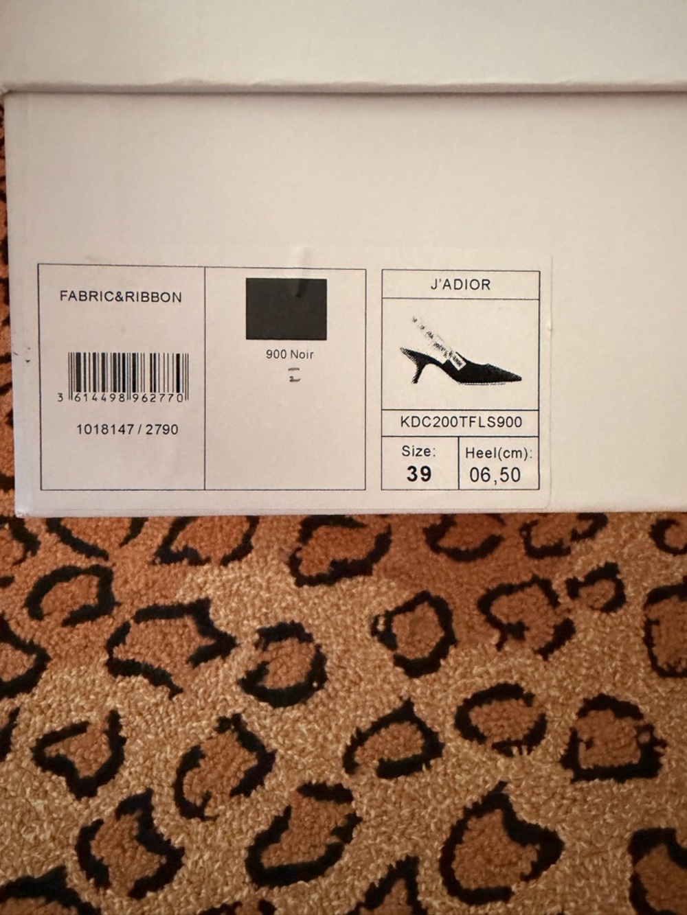 Dior Black J'Adior Slingback Pumps size 7.5 - Picture 9 of 9
